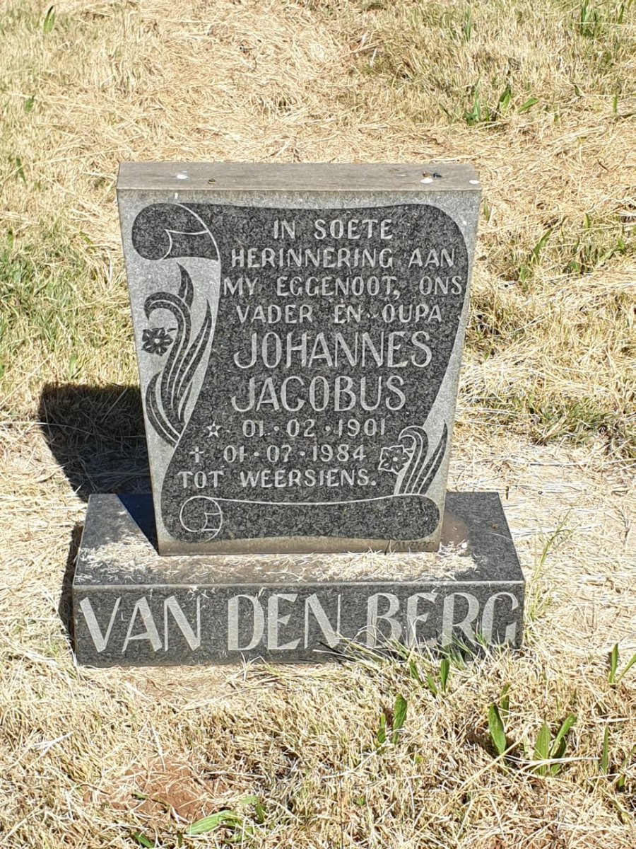 BERG Johannes Jacobus, van den 1901-1984