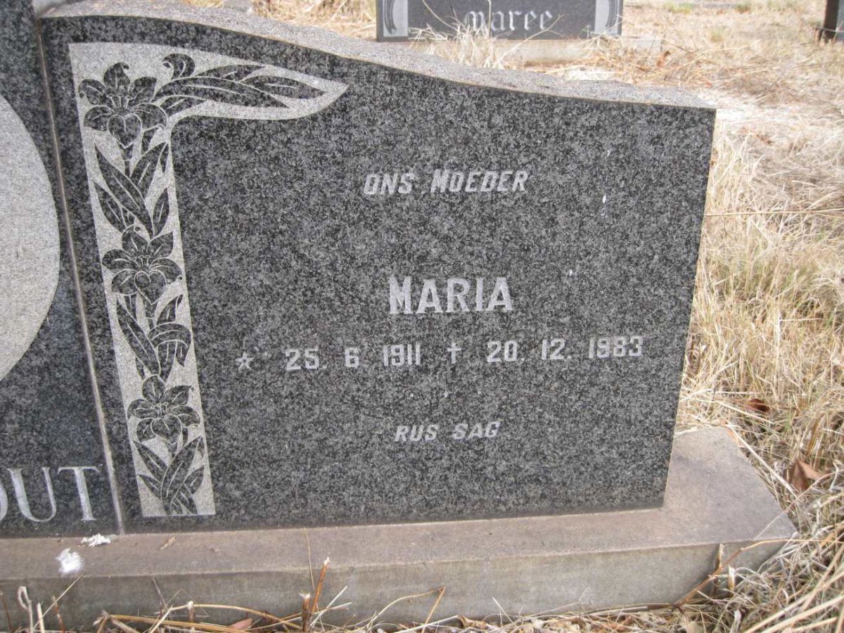 BEZUIDENHOUT Gert 1909-1969 &amp; Maria 1911-1983