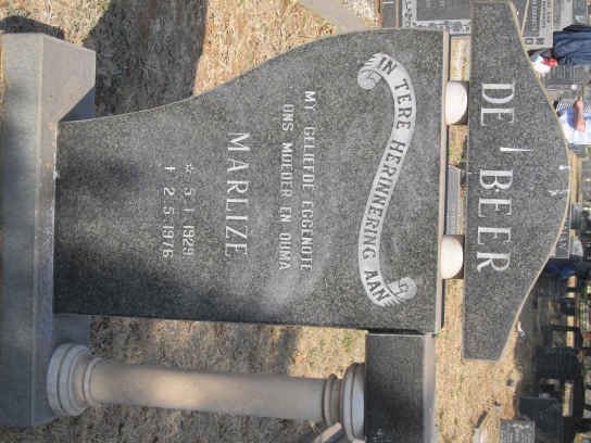 BEER Marlize, de 1929-1976