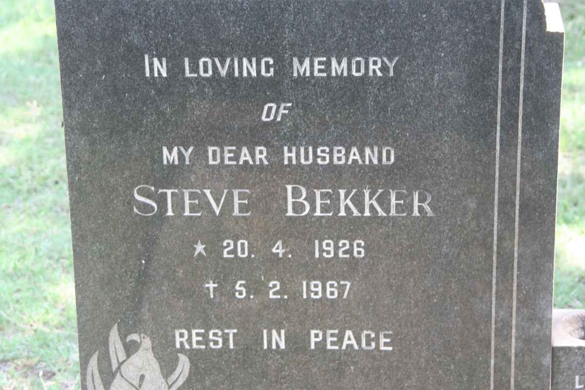 BEKKER Steve 1926-1967
