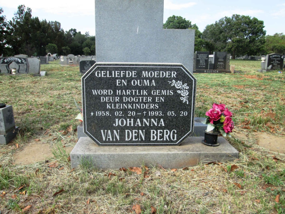 BERG Johanna, van den 1958-1993