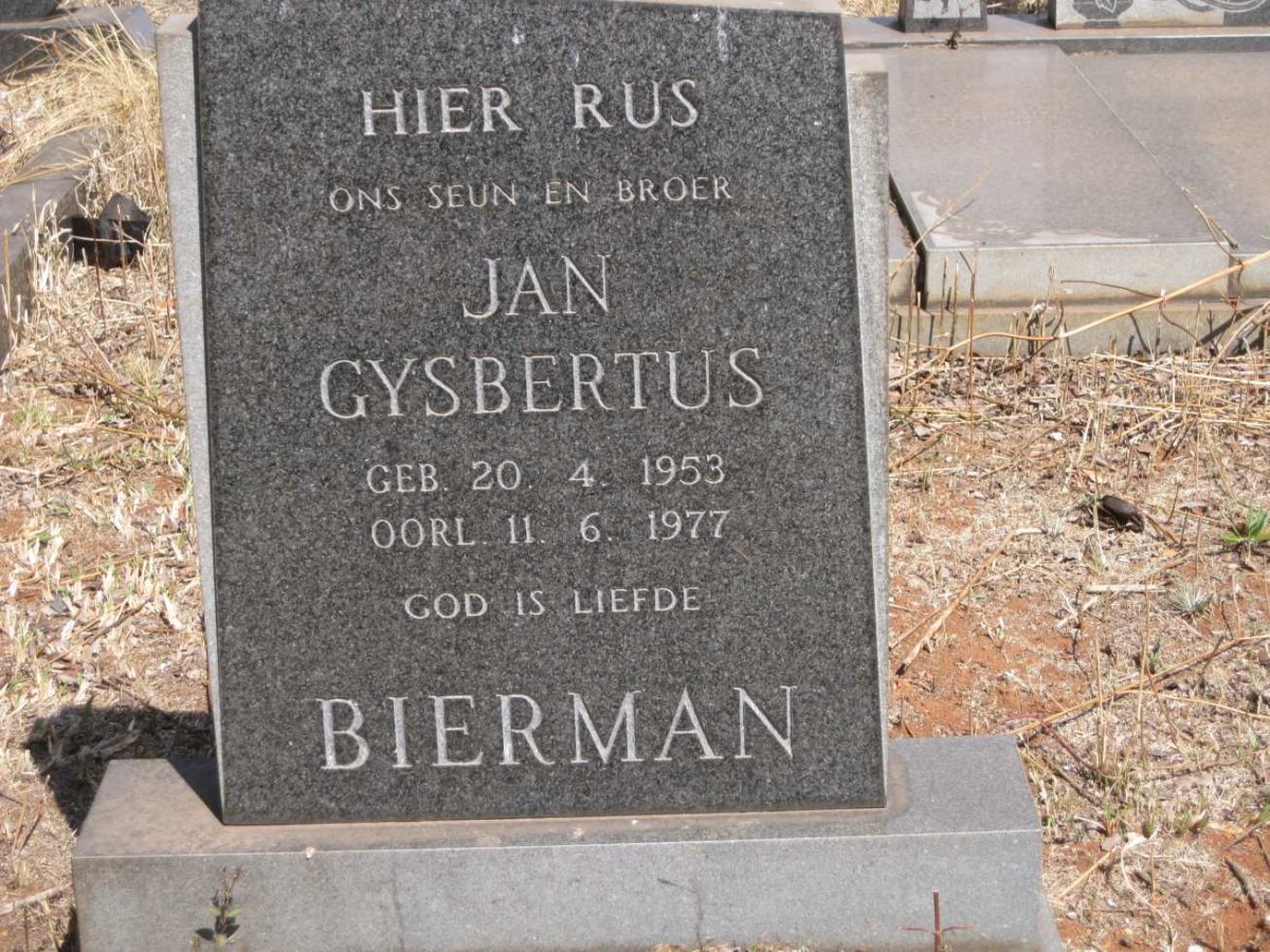 BIERMAN Jan Gysbertus 1953-1977