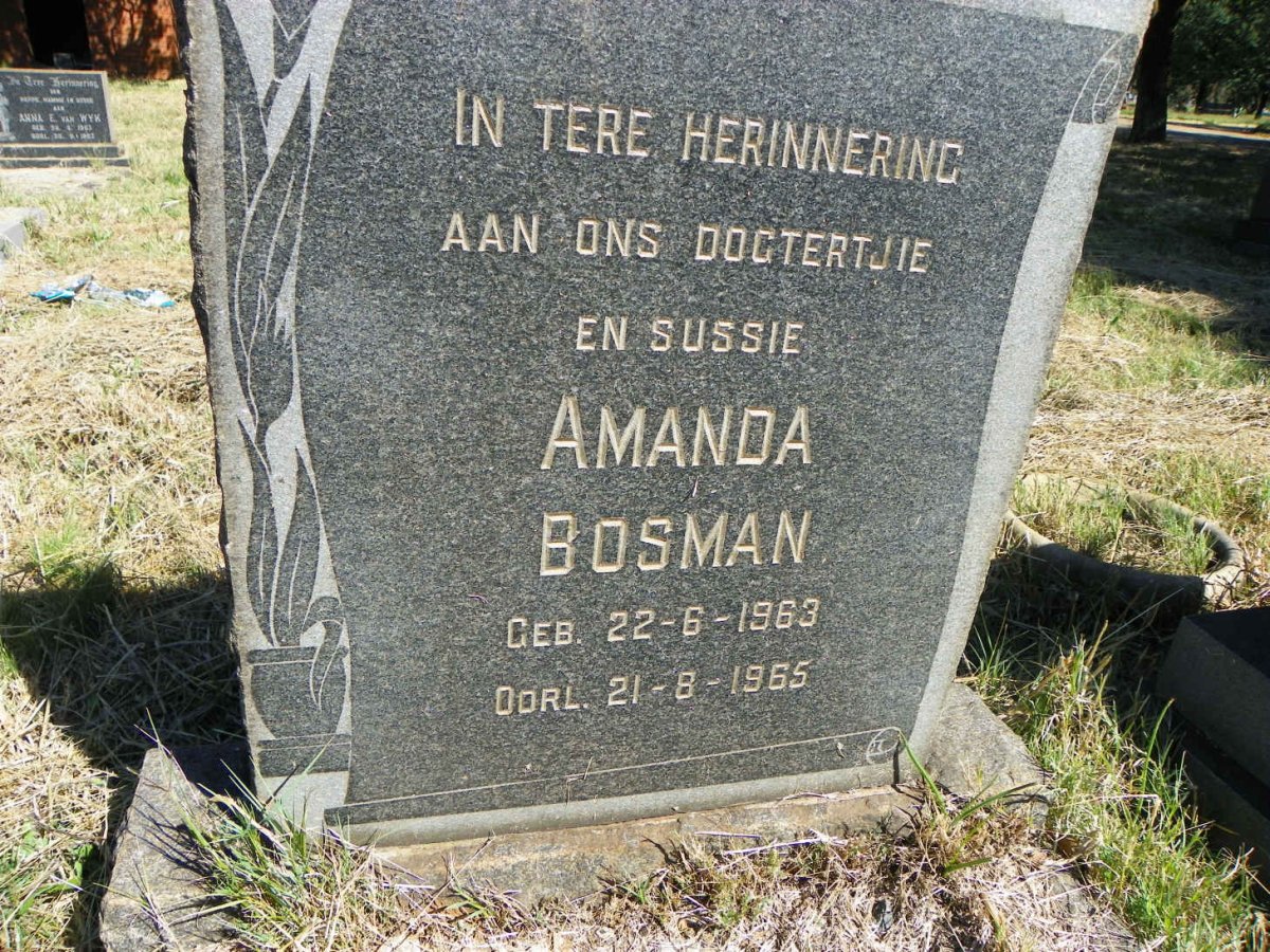 BOSMAN Amanda 1963-1965