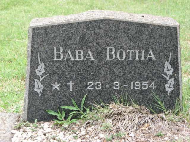 BOTHA Baba 1954-1954