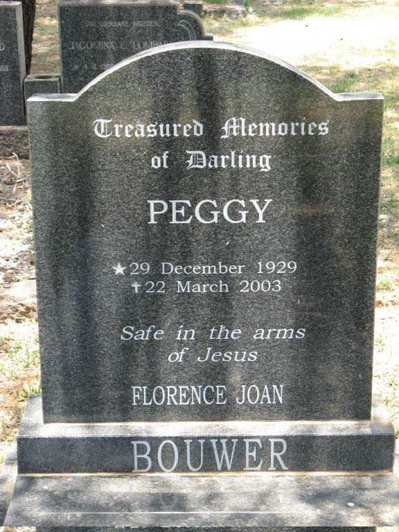 BOUWER Peggy 1929-2003