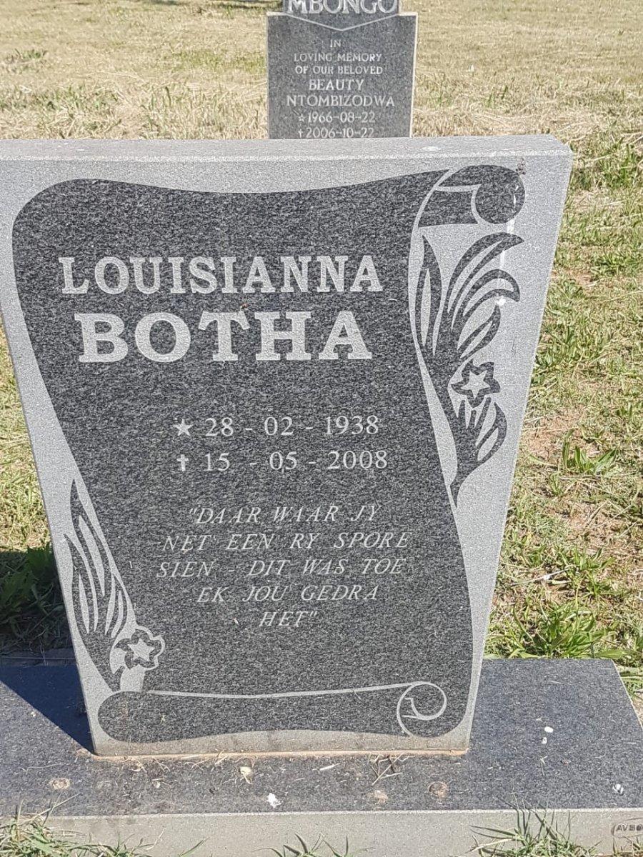 BOTHA Louisianna 1938-2008