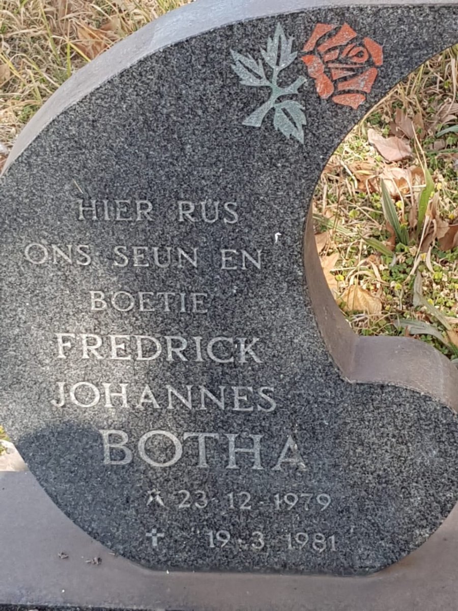 BOTHA Fredrick Johannes 1979-1981