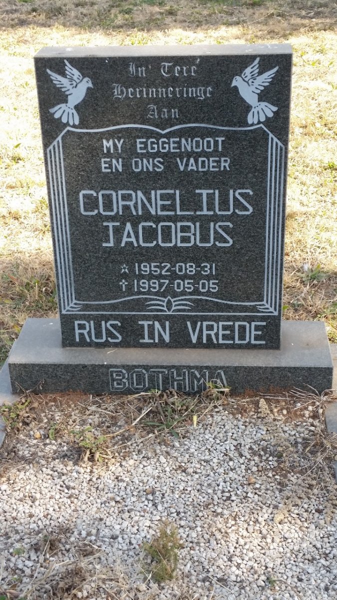 BOTHMA Cornelius Jacobus 1952-1997