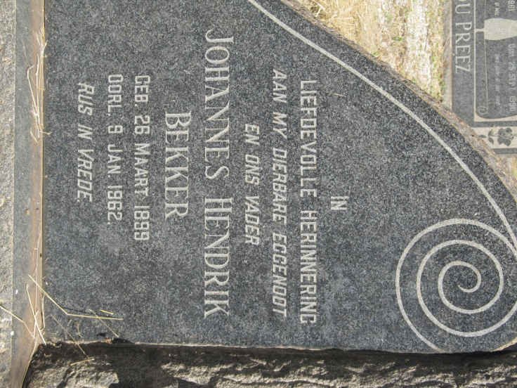 BOTHA Johannes Hendrik Bekker 1899-1962 &amp; Johanna Magrietha 1911-1998