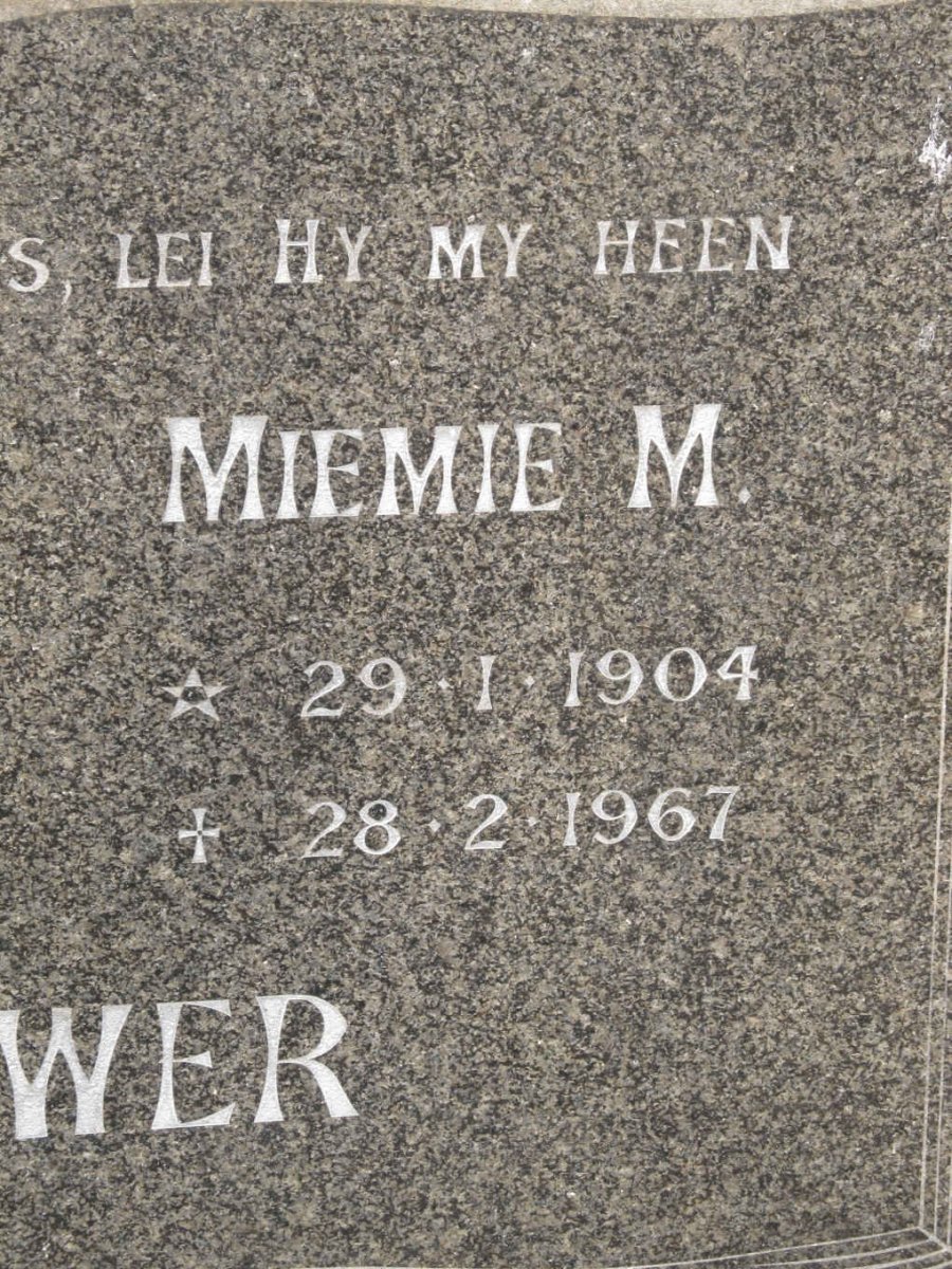 BOUWER Tommy I. 1898-1981 &amp; Miemie M. 1904-1967