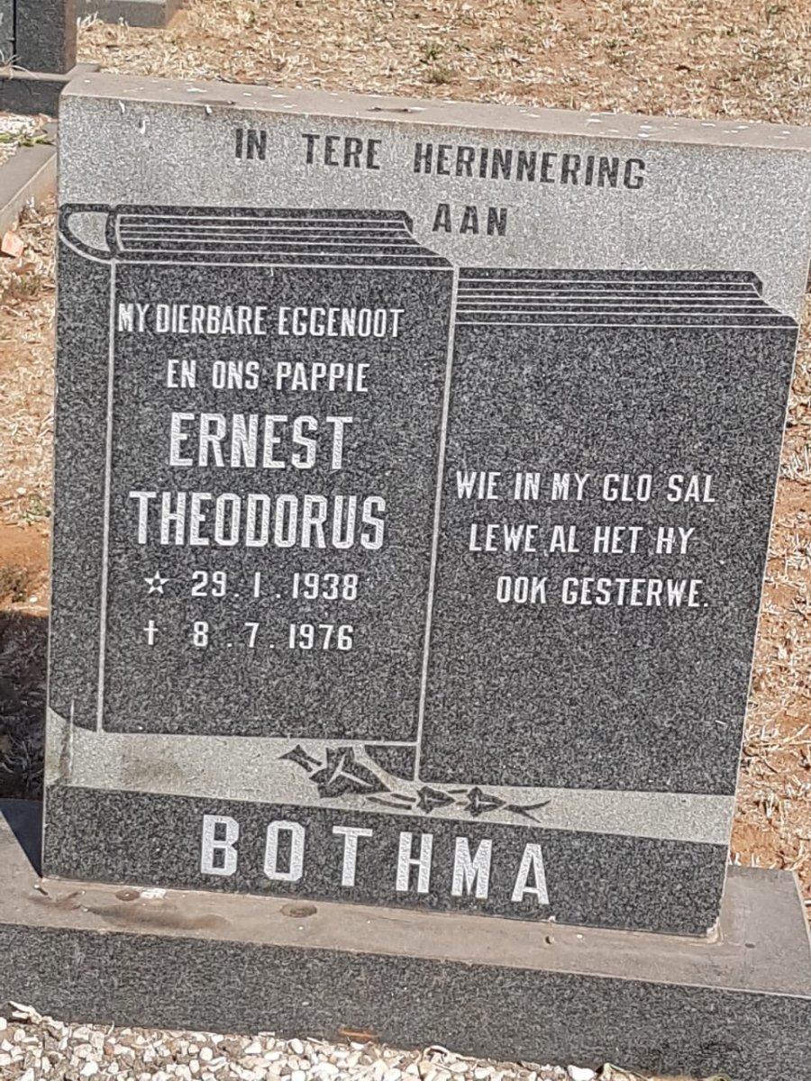 BOTHMA Ernest Theodorus 1938-1976