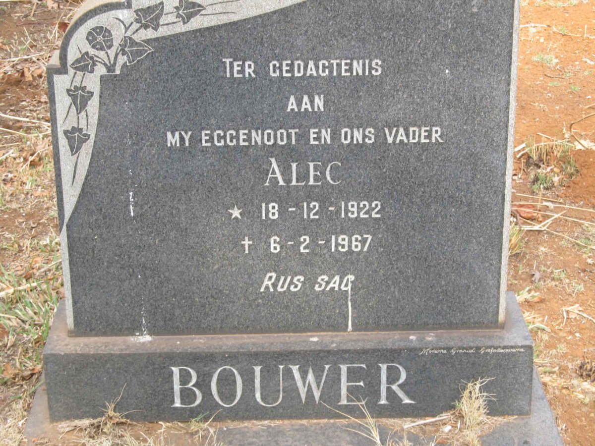 BOUWER Alec 1922-1967