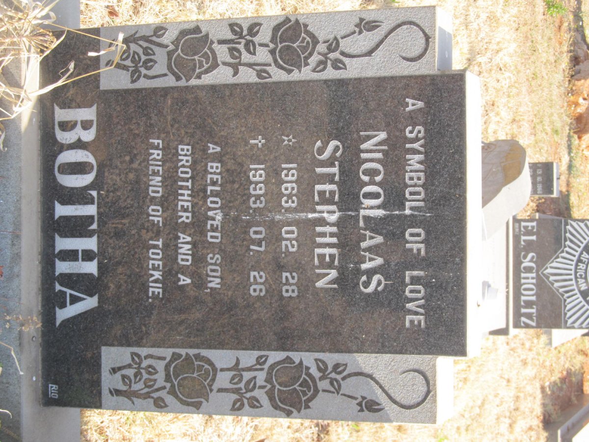 BOTHA Nicolaas Stephen 1963-1993