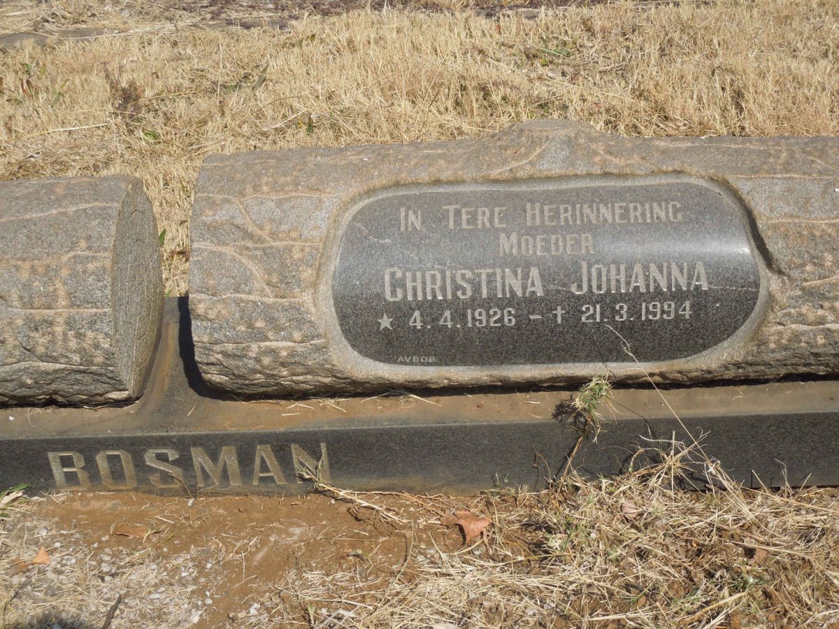BOSMAN Francois Cornelis Jacobus 1917-1974 &amp; Christina Johanna 1926-1994 _1