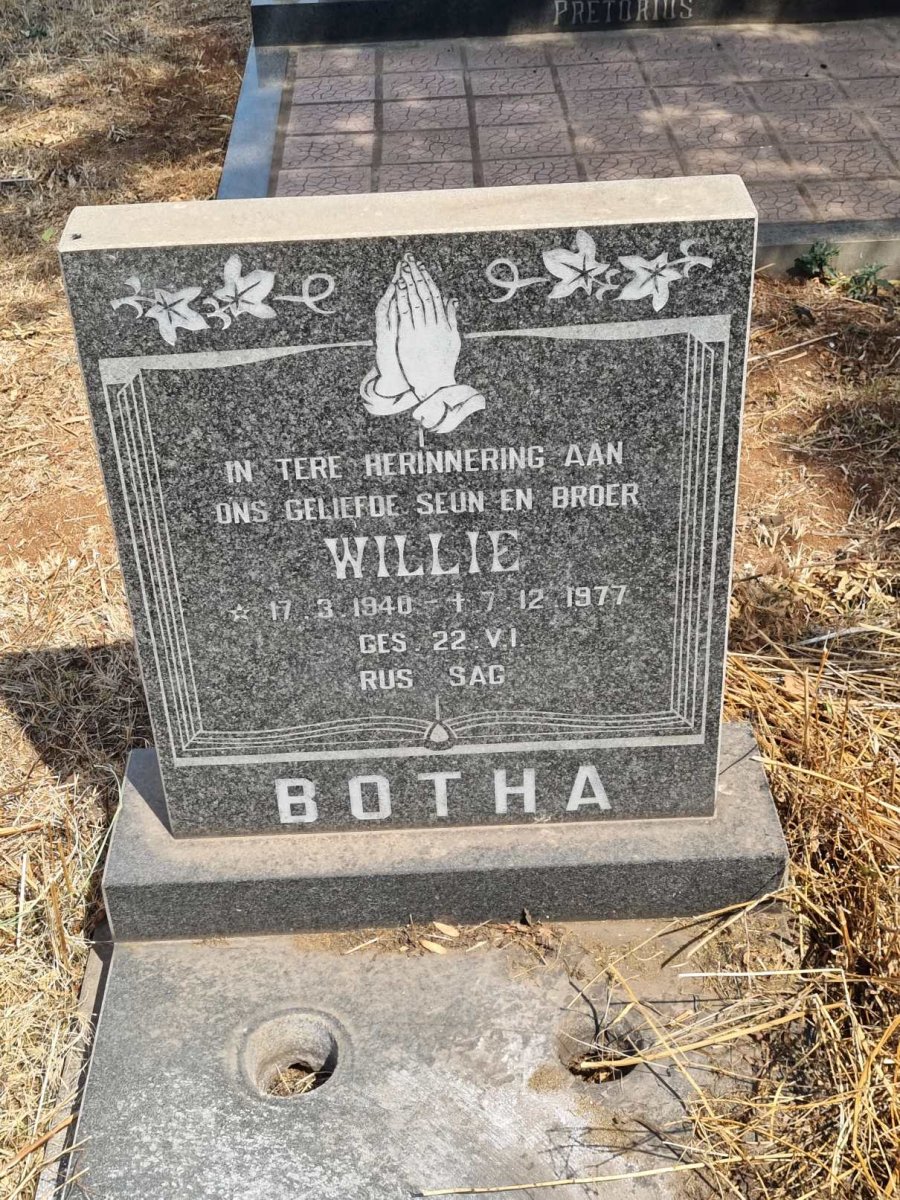 BOTHA Willie 1940-1977