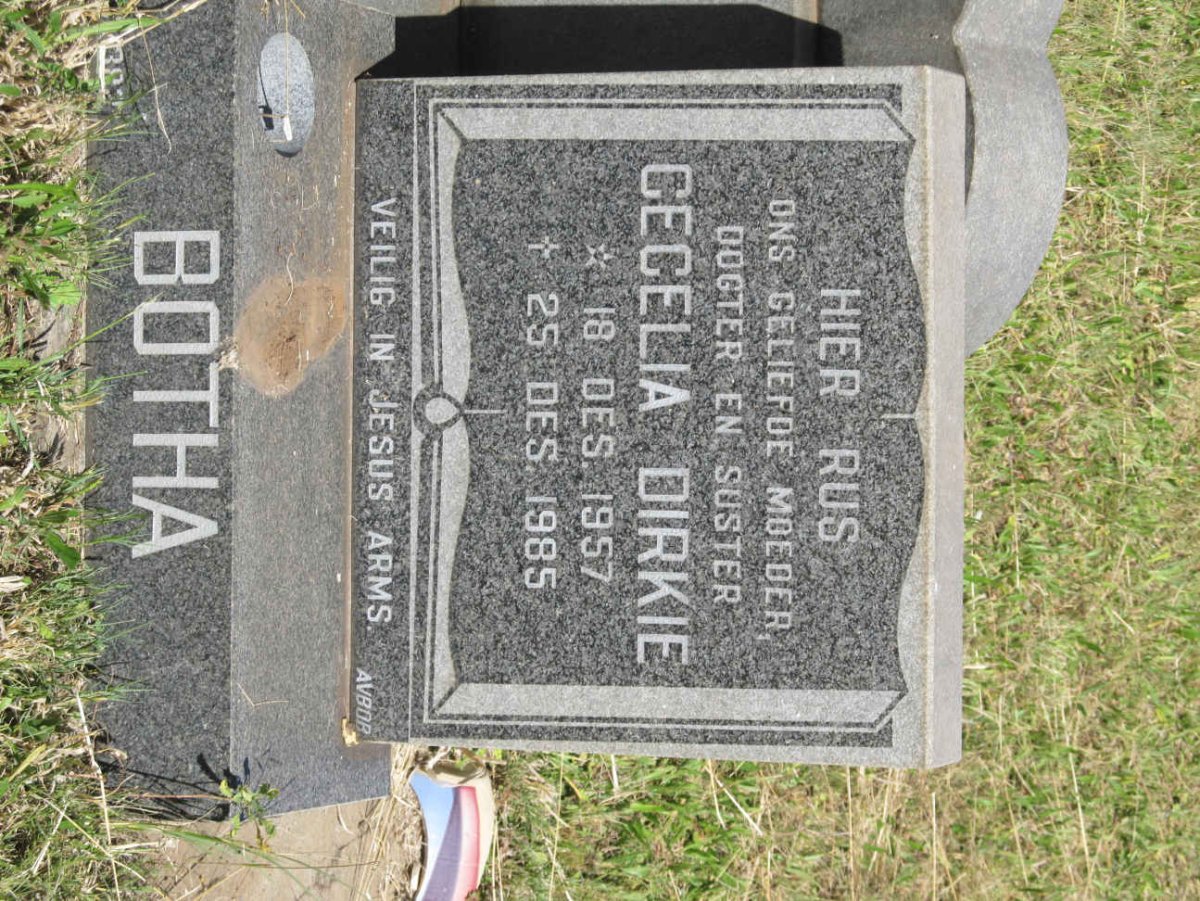 BOTHA Cecelia Dirkie 1957-1985