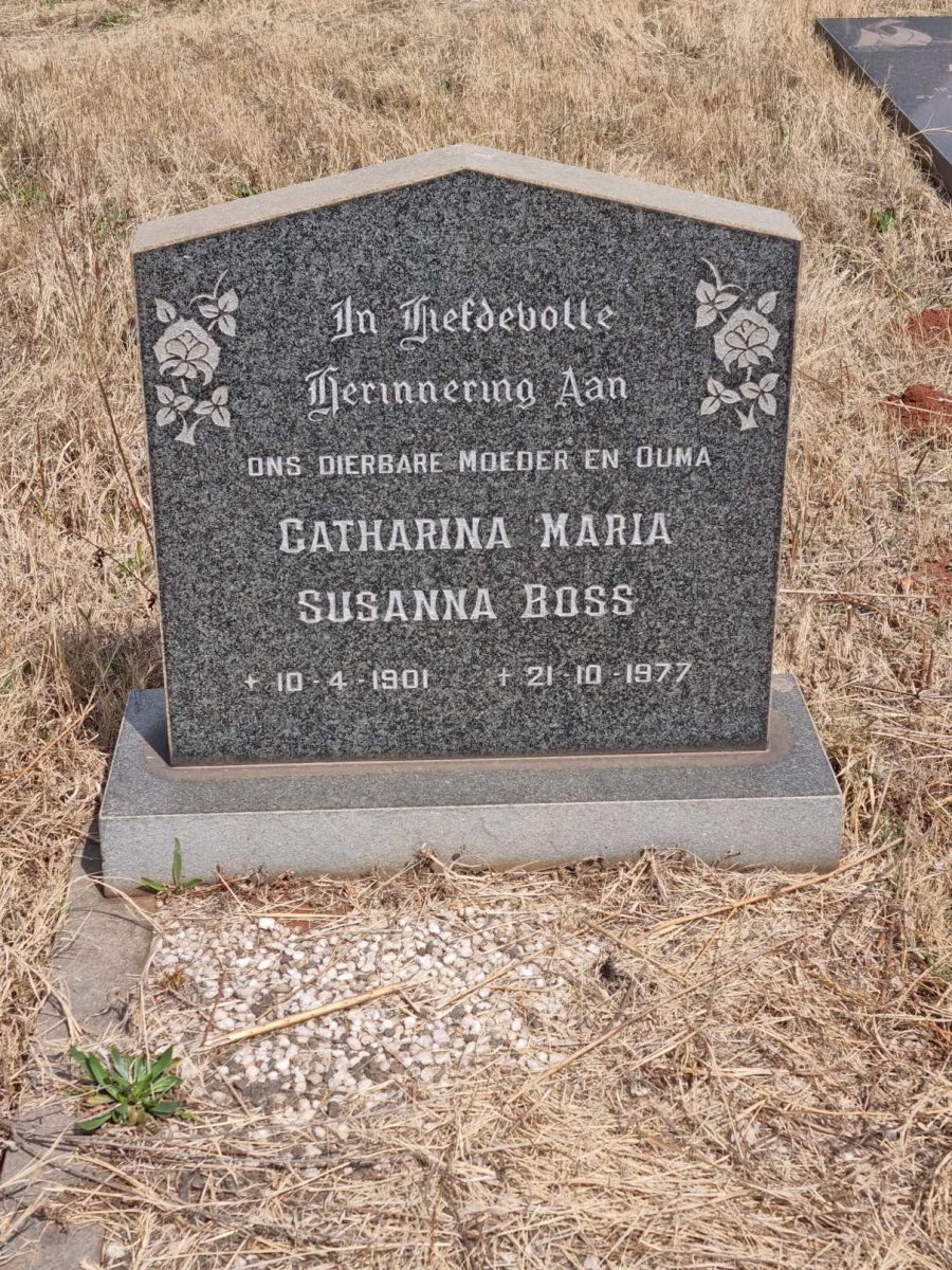 BOSS Catharina Maria Susanna 1901-1977
