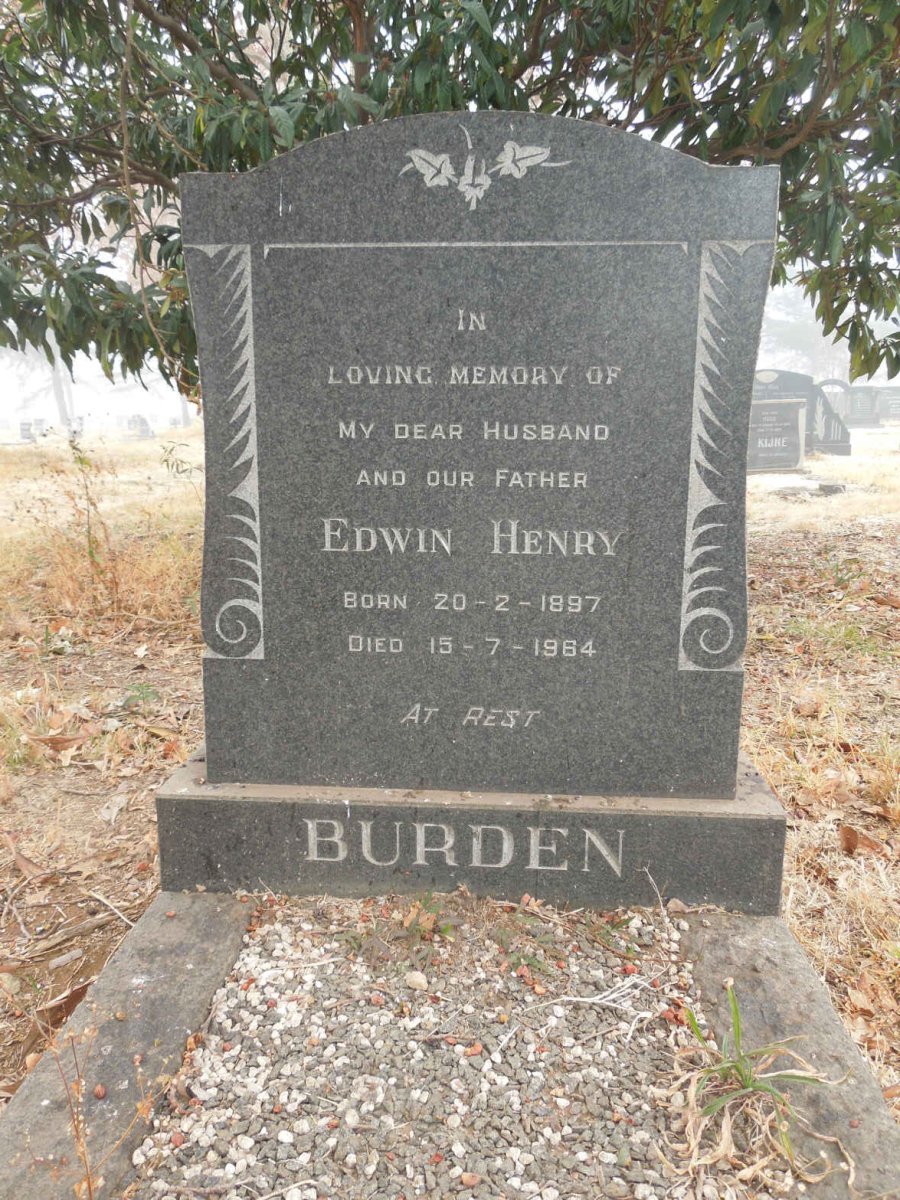 BURDEN Edwin Henry 1897-1964
