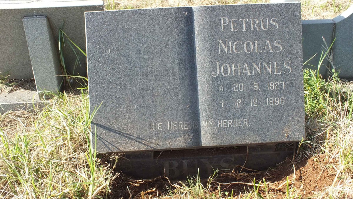 BUYS Petrus Nicolas Johannes 1927-1996