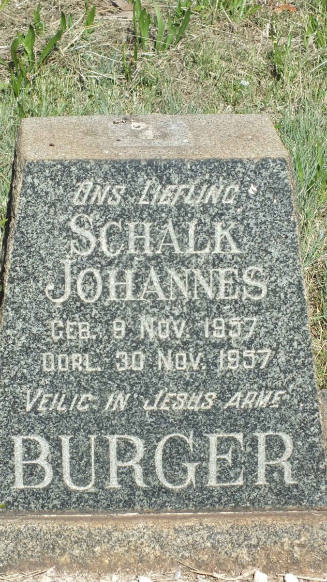 BURGER Schalk Johannes 1957-1957