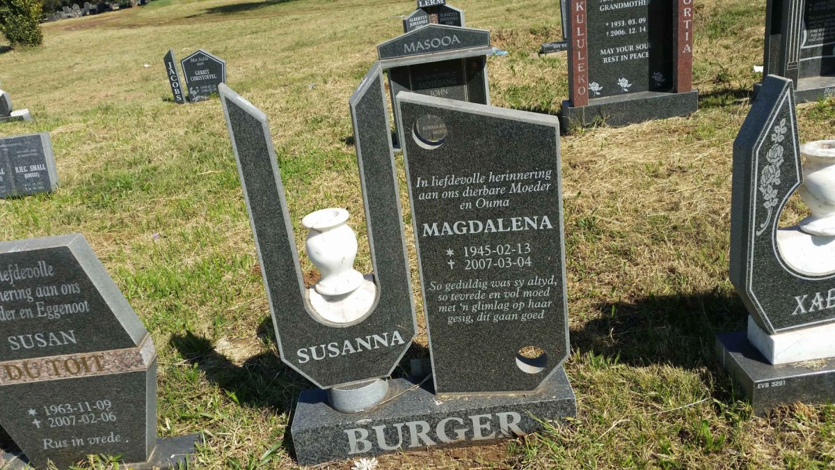 BURGER Magdalena Susanna 1945-2007