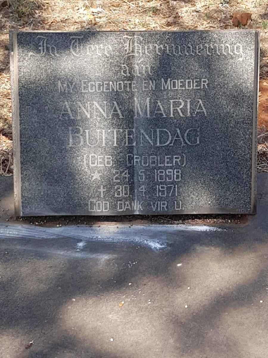 BUITENDAG Anna Maria nee GROBLER 1898-1971