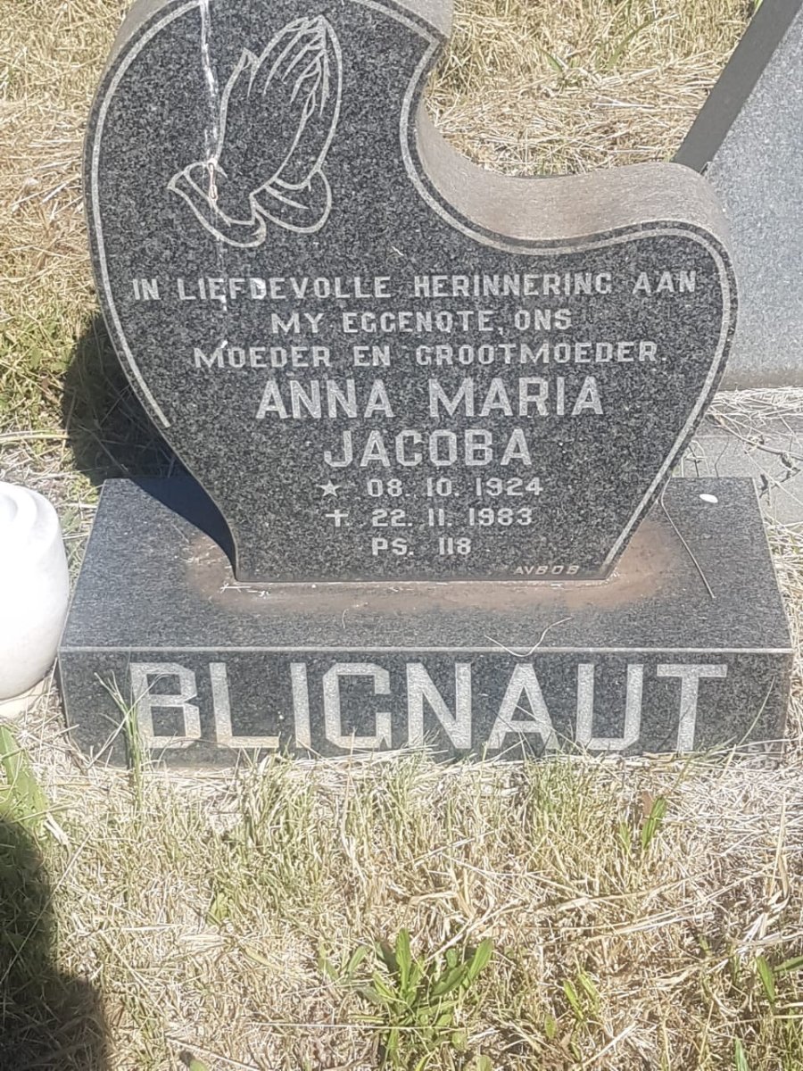 BLIGNAUT Anna Maria Jacoba 1924-1983