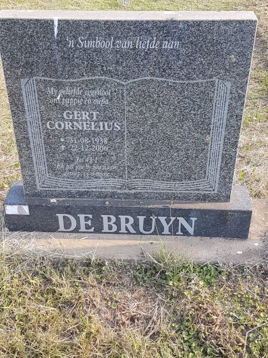 BRUYN Gert Cornelius, de 1938-2006