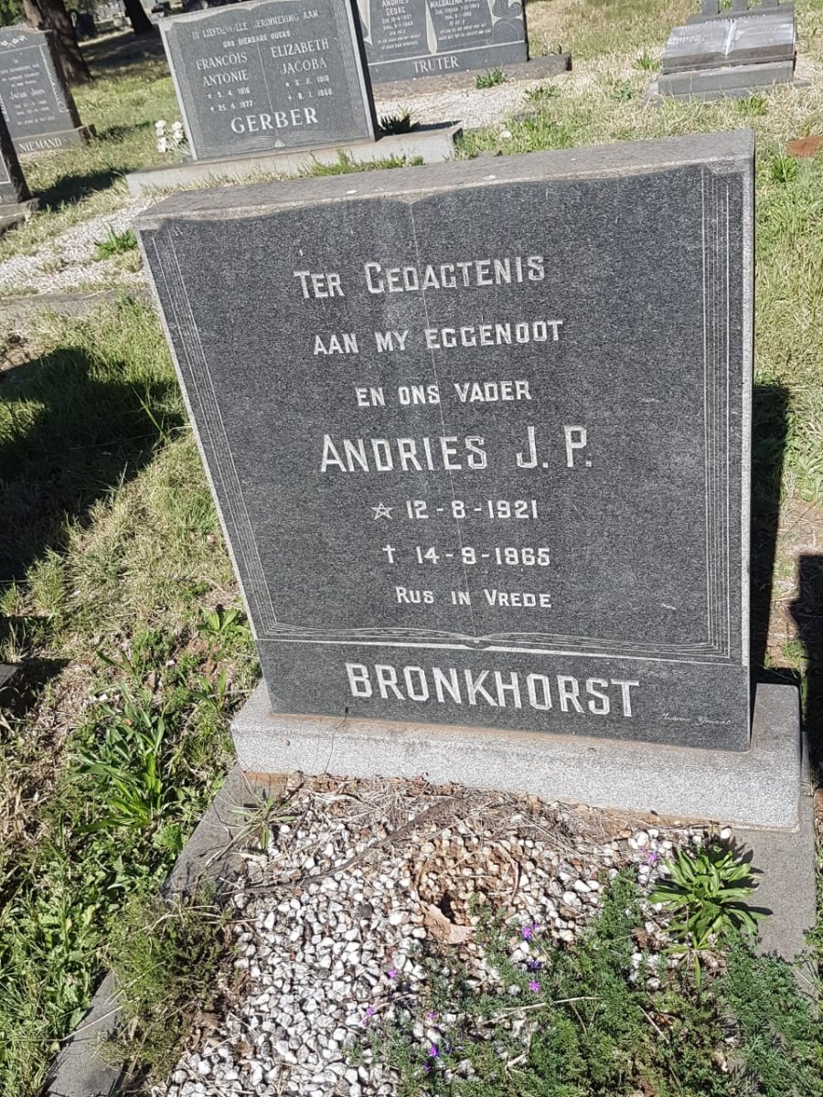 BRONKHORST Andries J.P. 1921-1965