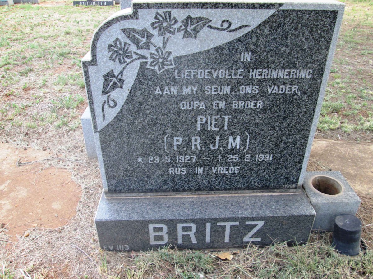 BRITZ P.R.J.M. 1927-1991