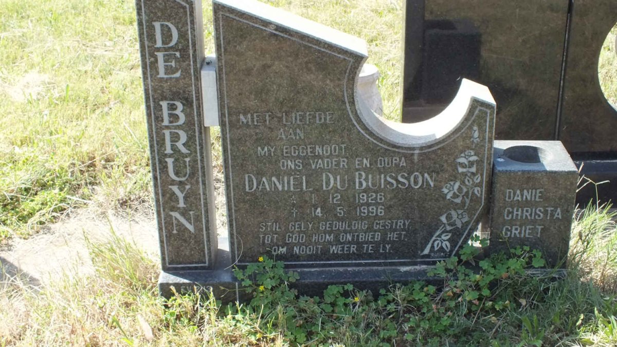BRUYN Daniël du Buisson, de 1926-1996