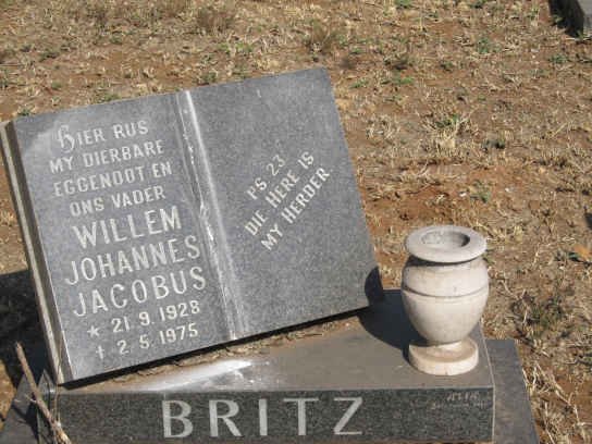 BRITZ Willem Johannes Jacobus 1928-1975