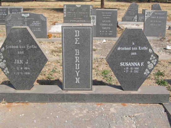 BRUYN Jan J., de 1914-1981 &amp; Susanna F. 1918-2012