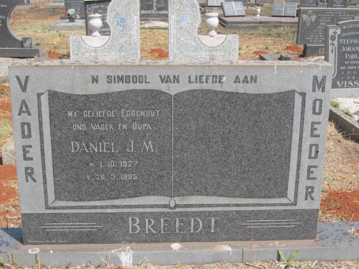 BREEDT Daniel J.M. 1927-1985