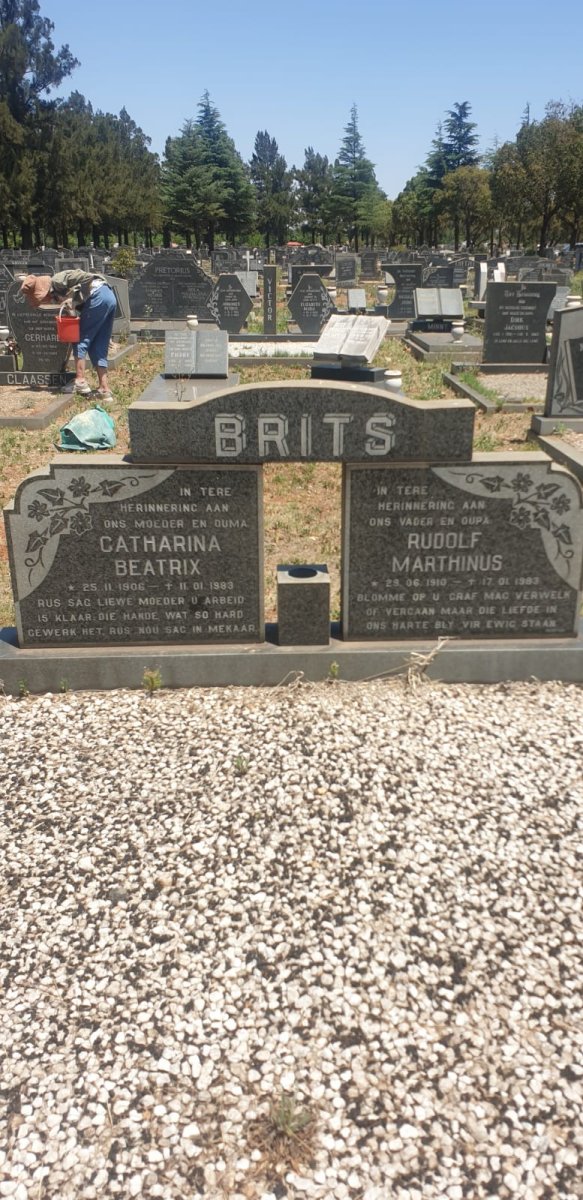 BRITS Rudolf Marthinus 1910-1983 &amp; Catharina Beatrix 1906-1983
