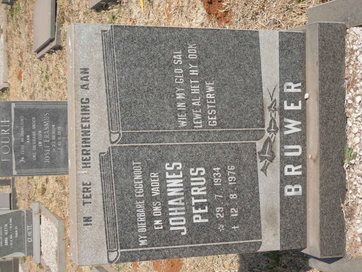 BRUWER Johannes Petrus 1934-1976