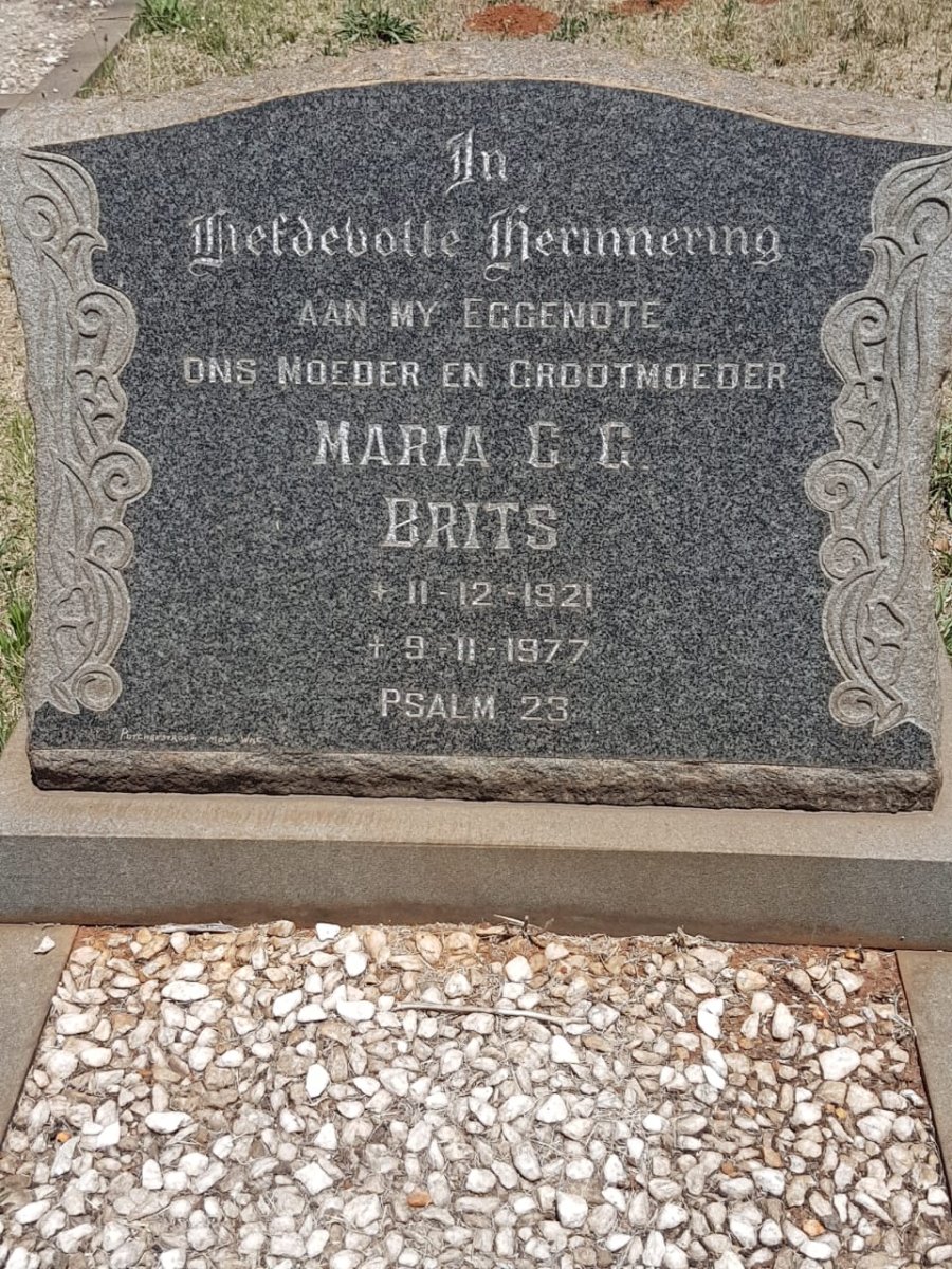 BRITS Maria C.G. 1921-1977