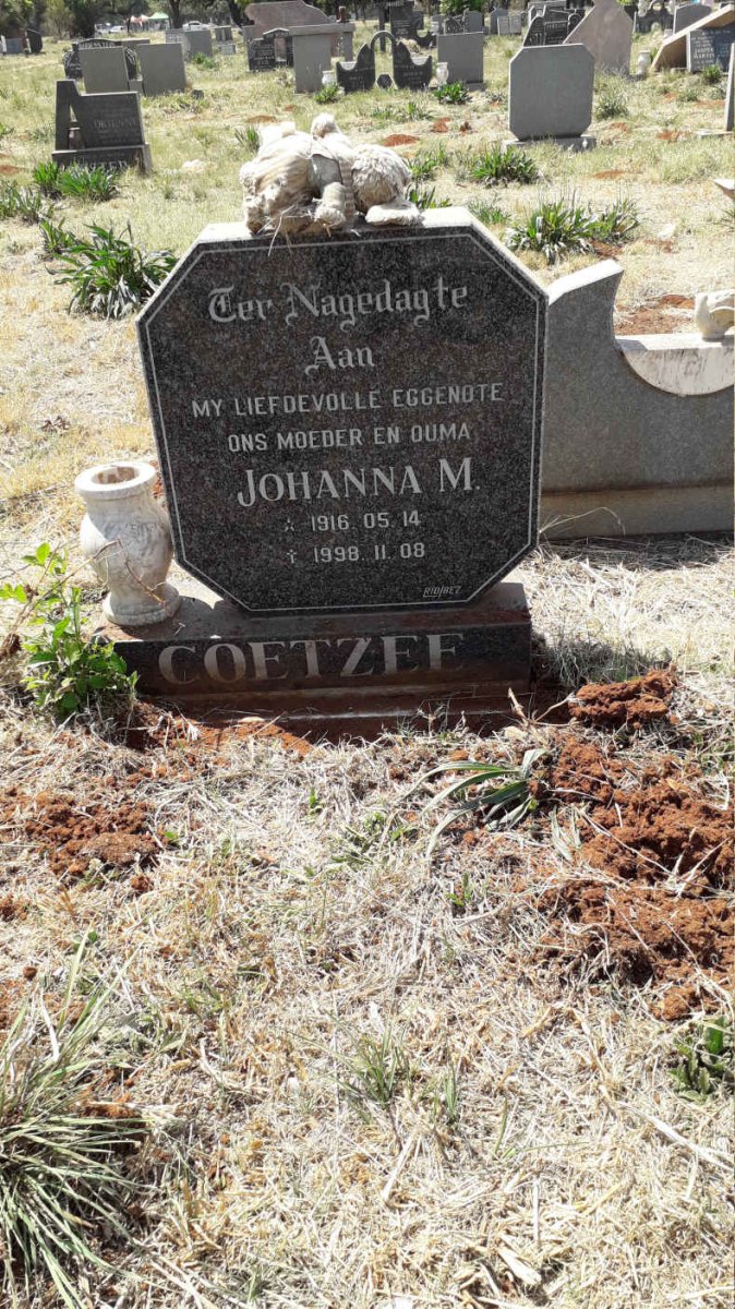 COETZEE Johanna M. 1916-1998