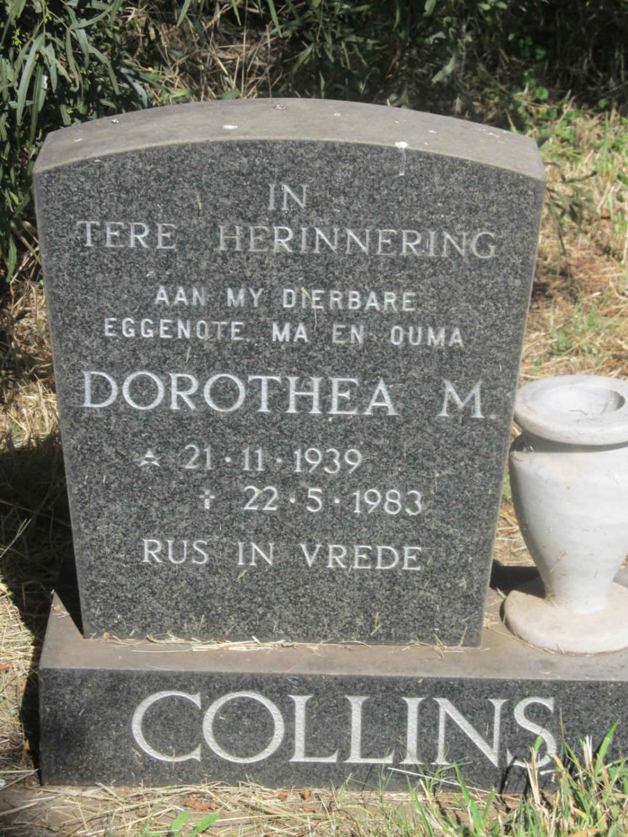 COLLINS Dorothea M. 1939-1983