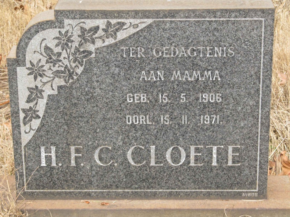 CLOETE H.F.C. 1906-1971
