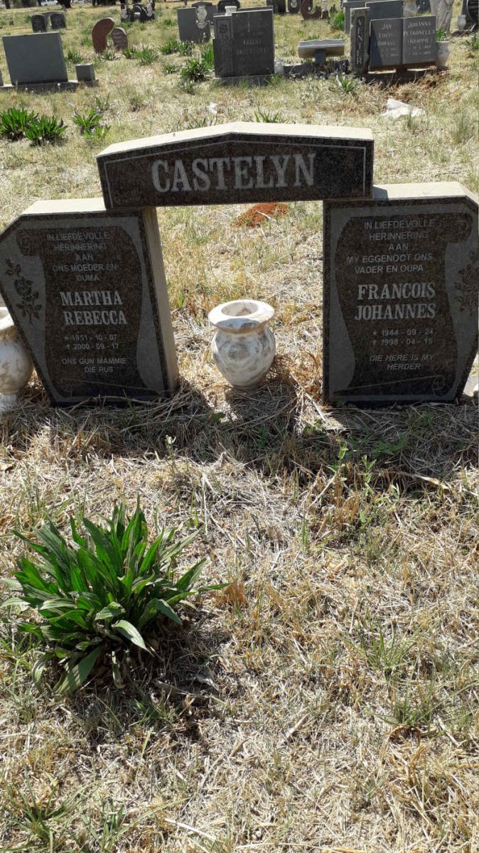 CASTELYN Francois Johannes 1944-1998 &amp; Martha Rebecca 1951-2000