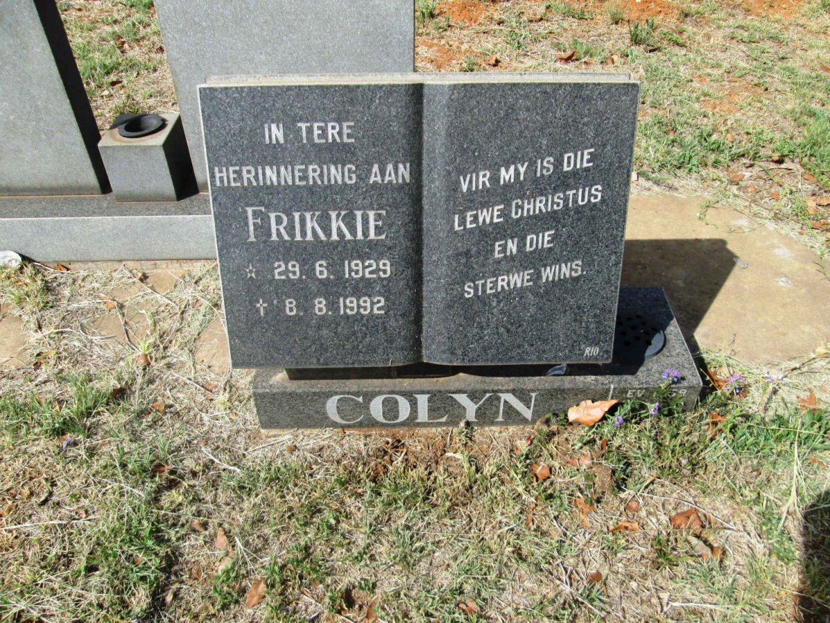 COLYN Frikkie 1929-1992