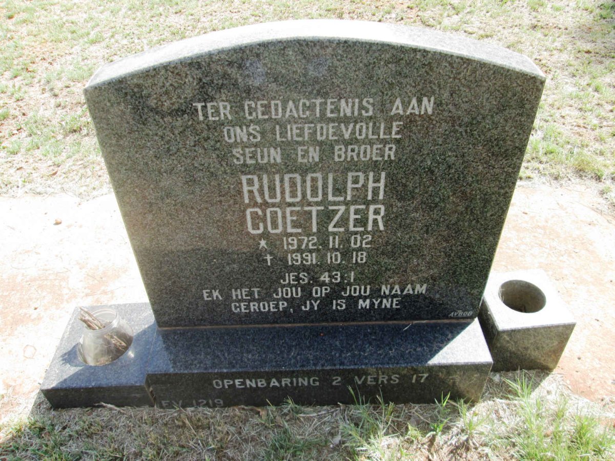 COETZER Rudolph 1972-1991