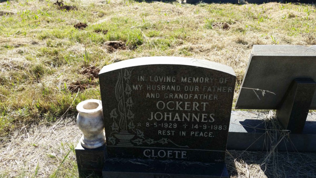 CLOETE Ockert Johannes 1929-1983