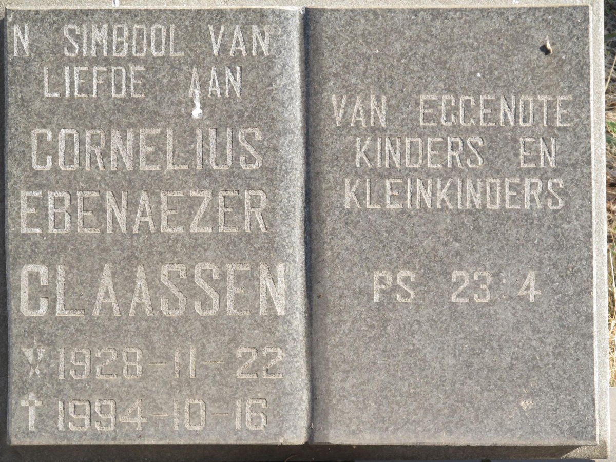 CLAASSEN Cornelius Ebenaezer 1928-1994