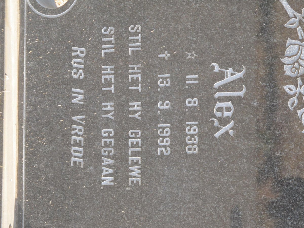 CONRADIE Alex 1938-1992 &amp; Christa 1946-