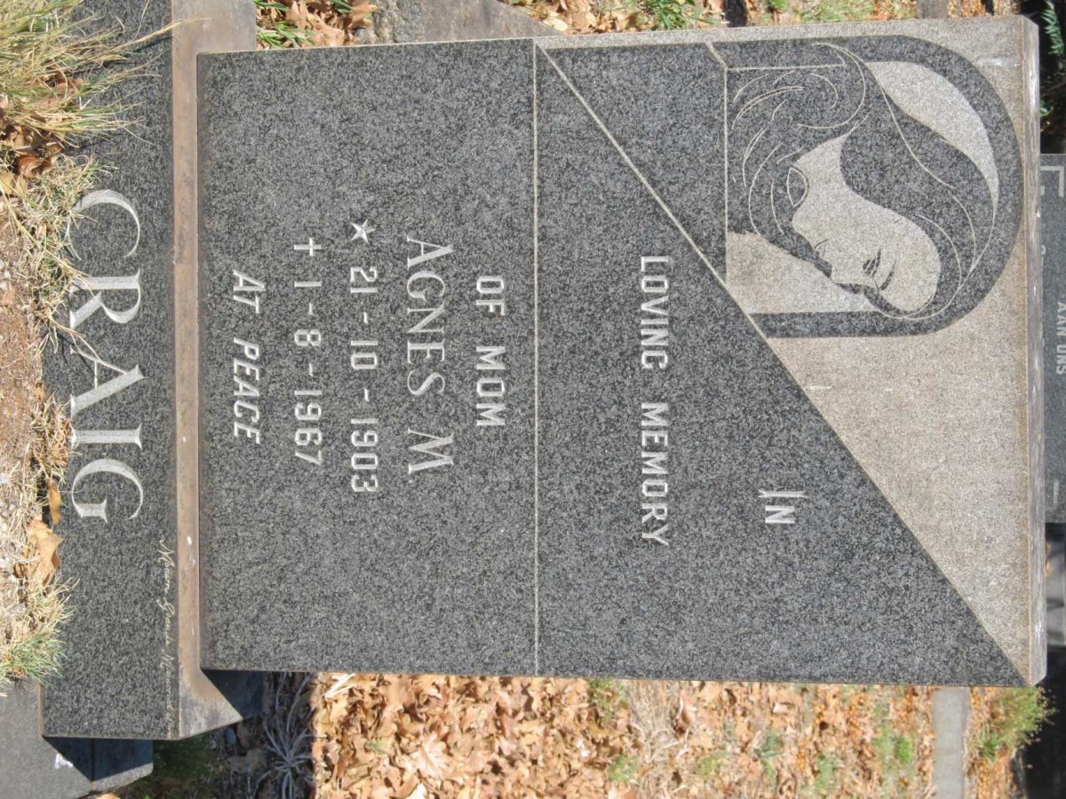 CRAIG Agnes M. 1903-1967