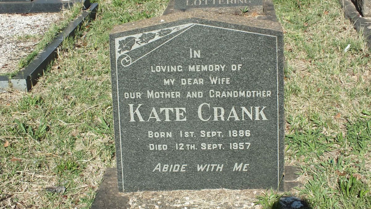 CRANK Kate 1886-1957