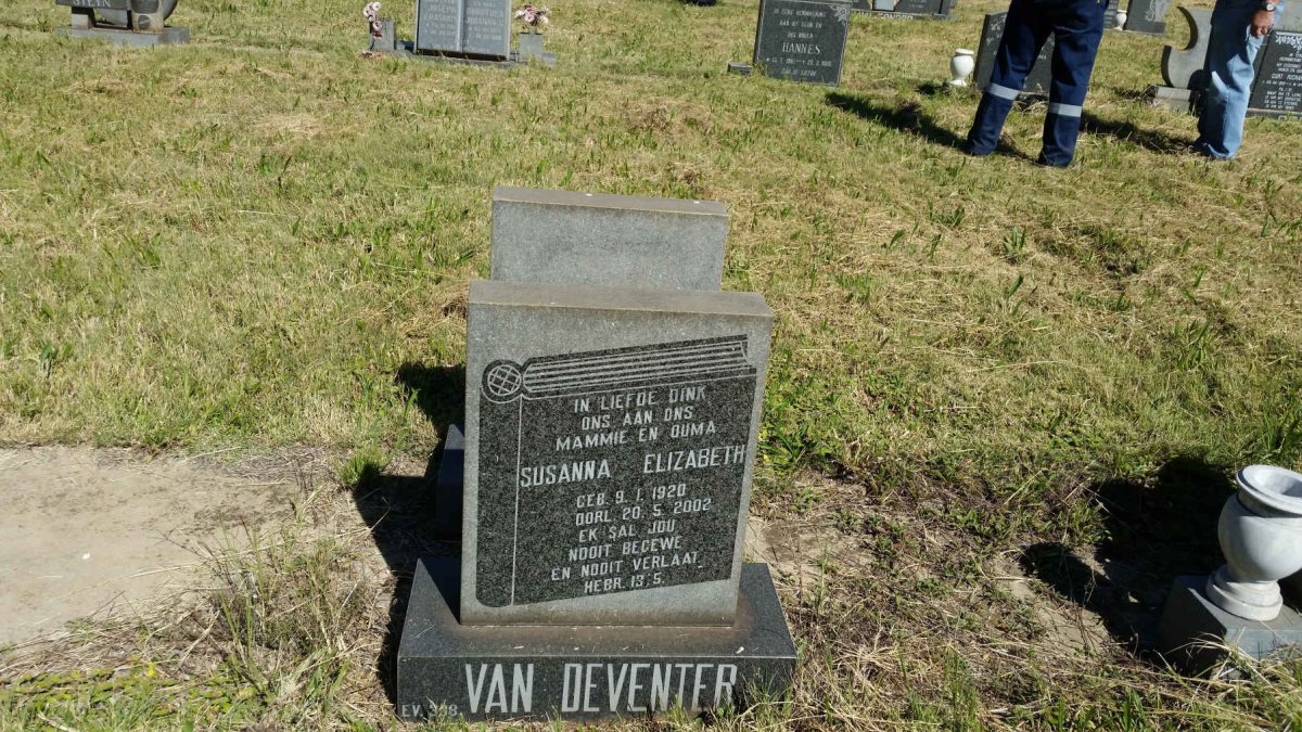 DEVENTER Susanna Elizabeth, van 1920-2002