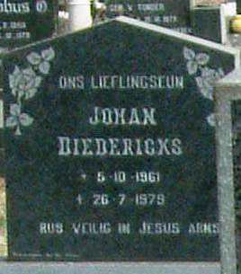 DIEDERICKS Johan 1961-1979